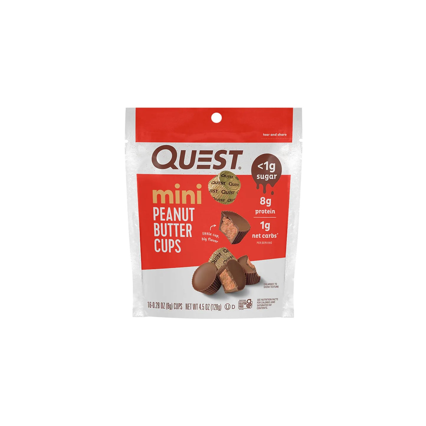 QUEST - Mini Peanut Butter Cups 128g 6 Bags/Box