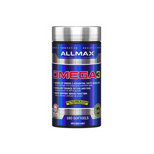 ALLMAX  -  Oméga-3, 180 Gélules