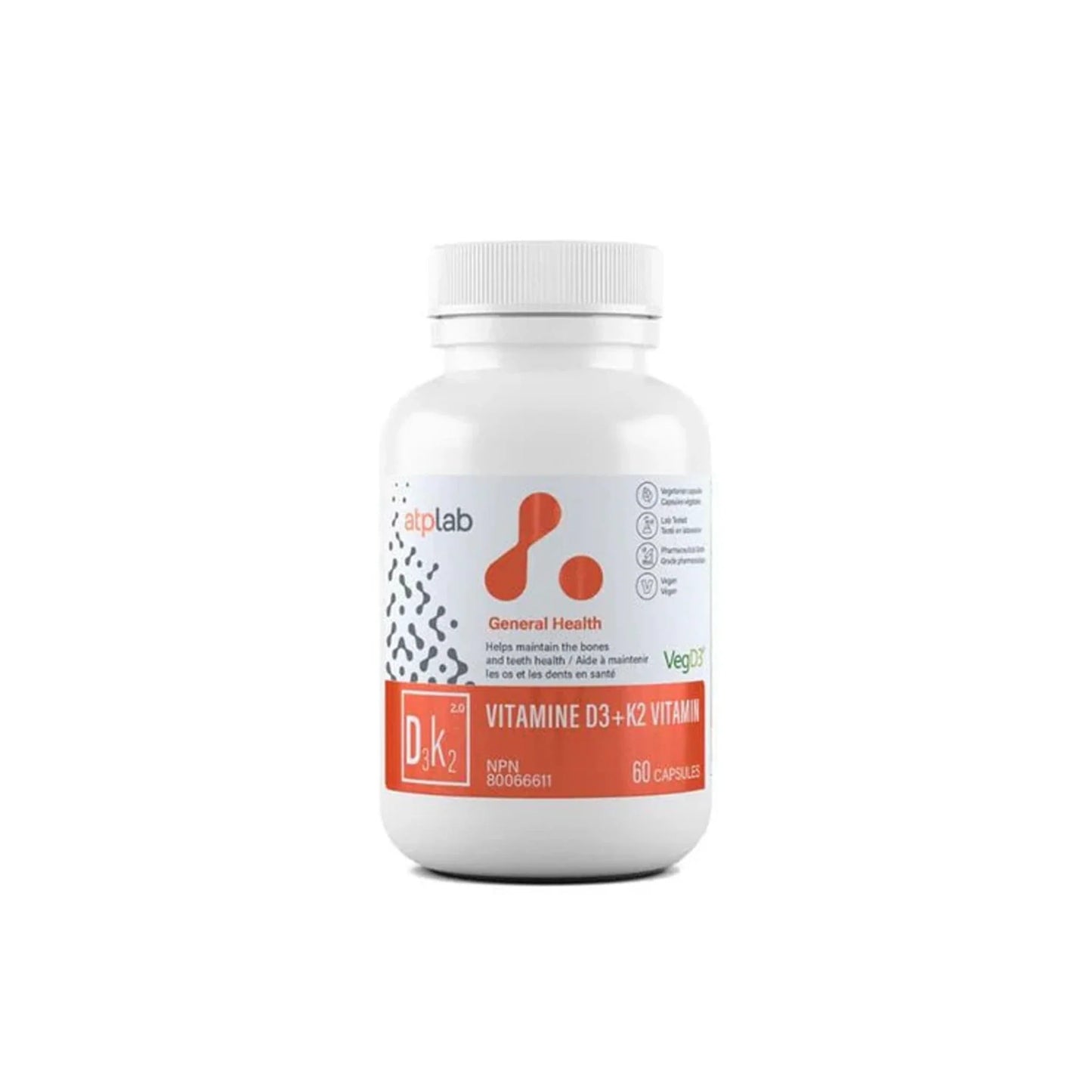 ATP  -  Vitamine D3+K2 60 caps